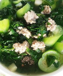 Canh rau ngót mướp